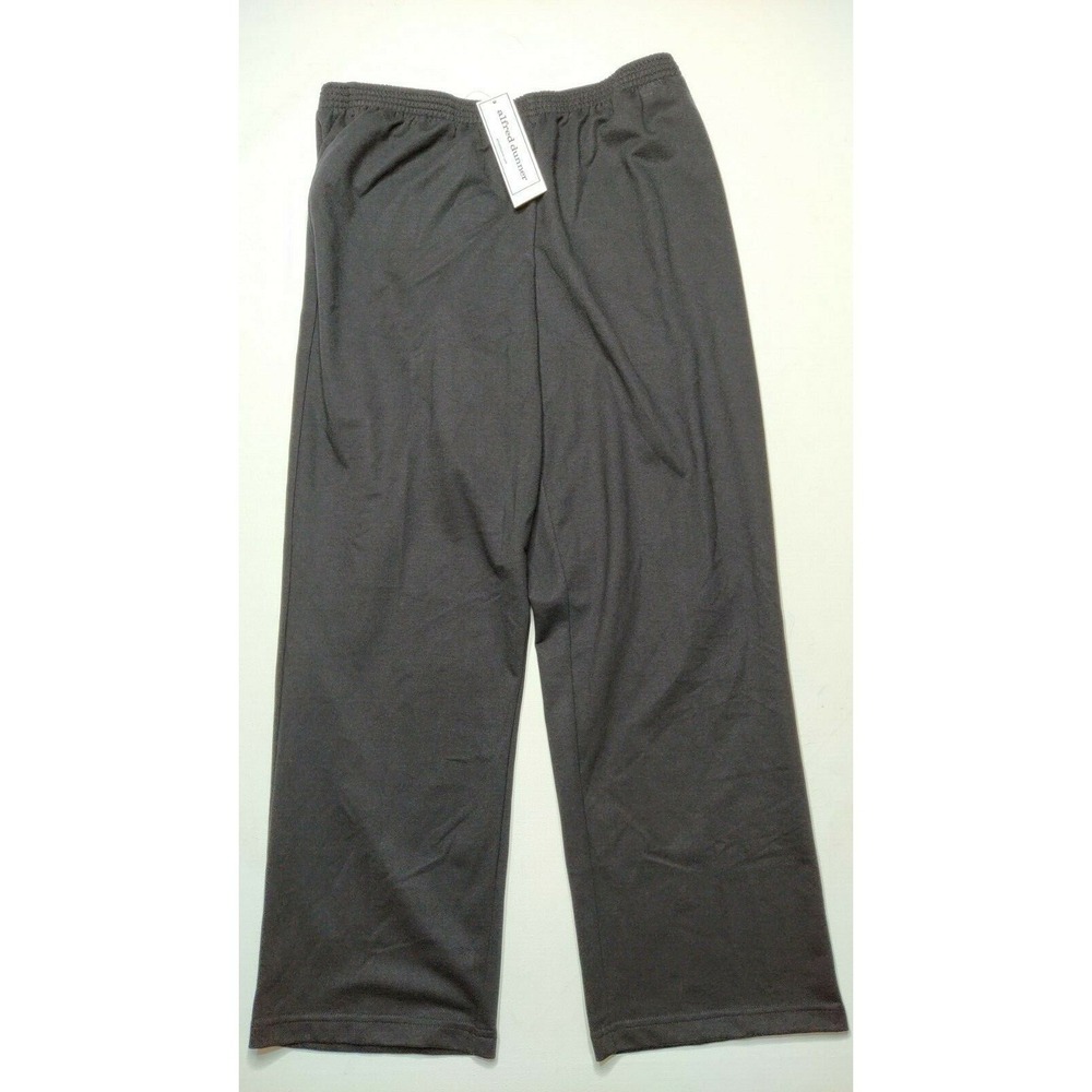 Alfred Dunner All About Ease Women Medium Short PullOn Knit Black Sweatpants NEW